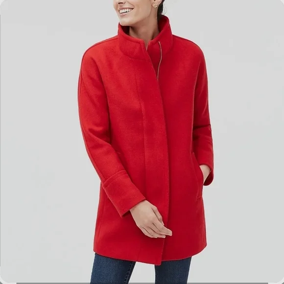 Women's Red Coat - Picture 4 of 4